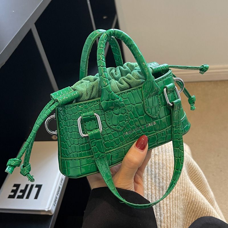 Frau Klein Frühling Sommer Pu-leder Einfarbig Mode Quadrat Reißverschluss Handtasche