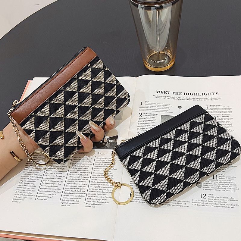 Women's Geometric Oxford Cloth Zipper Wallets