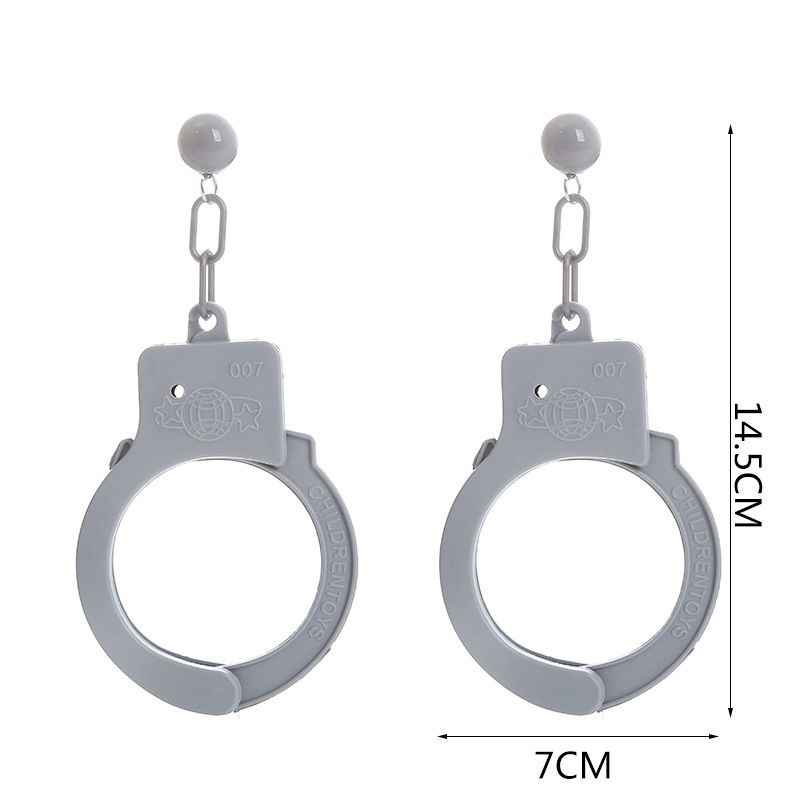 1 Pair Novelty Handcuffs Resin Women's Earrings