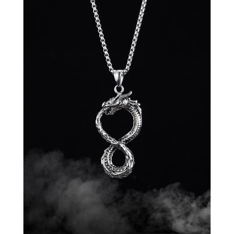 1 Piece Hip-hop Animal Dragon Stainless Steel Men's Necklace