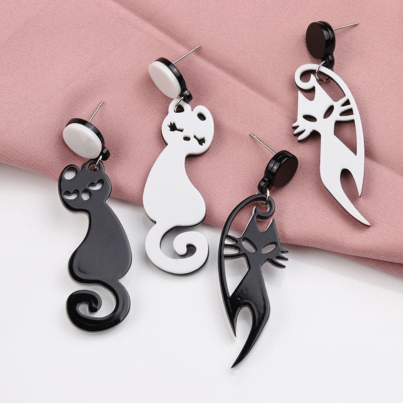 1 Pair Cartoon Style Fox Cat Arylic Women's Drop Earrings