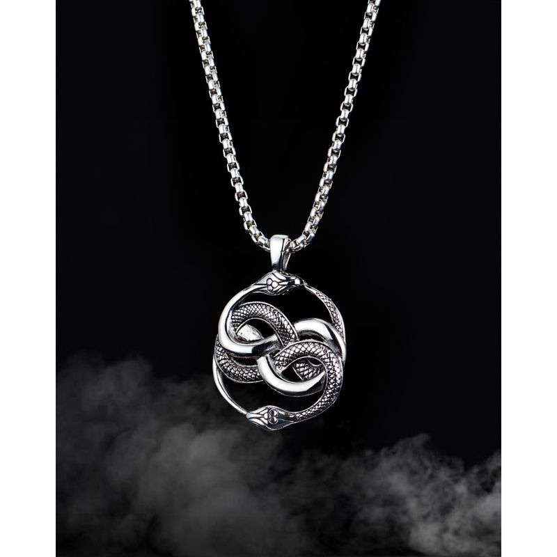 1 Piece Punk Snake Stainless Steel Polishing Men's Necklace