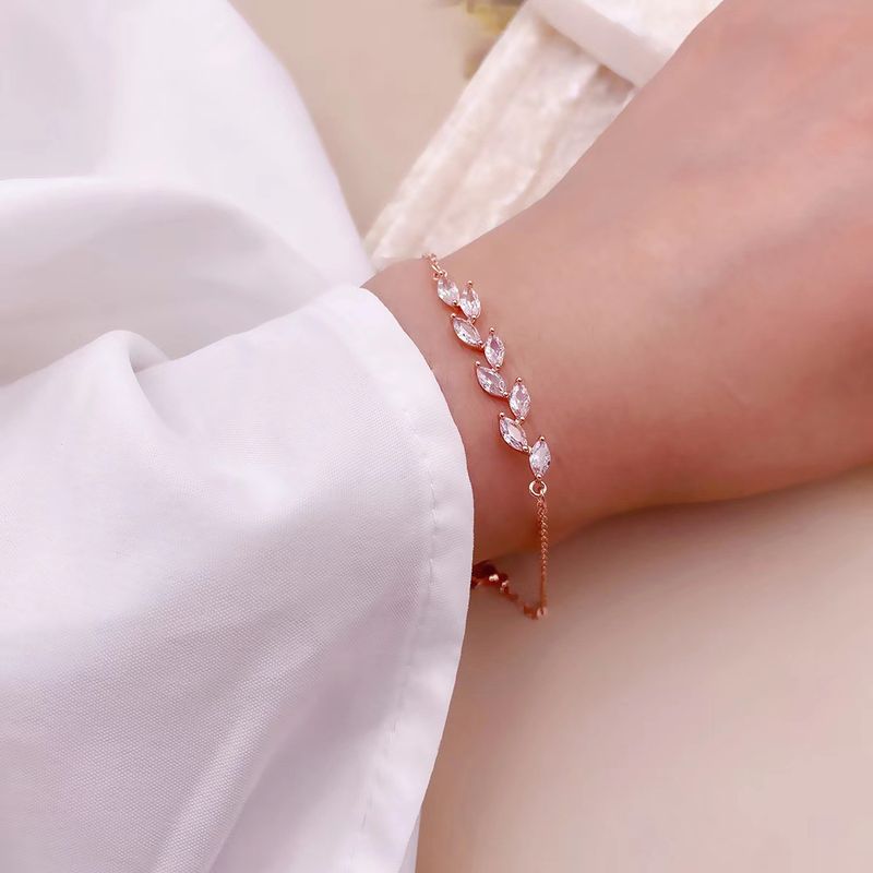 1 Pieza Moda Geométrico Diamante De Imitación Enchapado Mujeres Pulsera