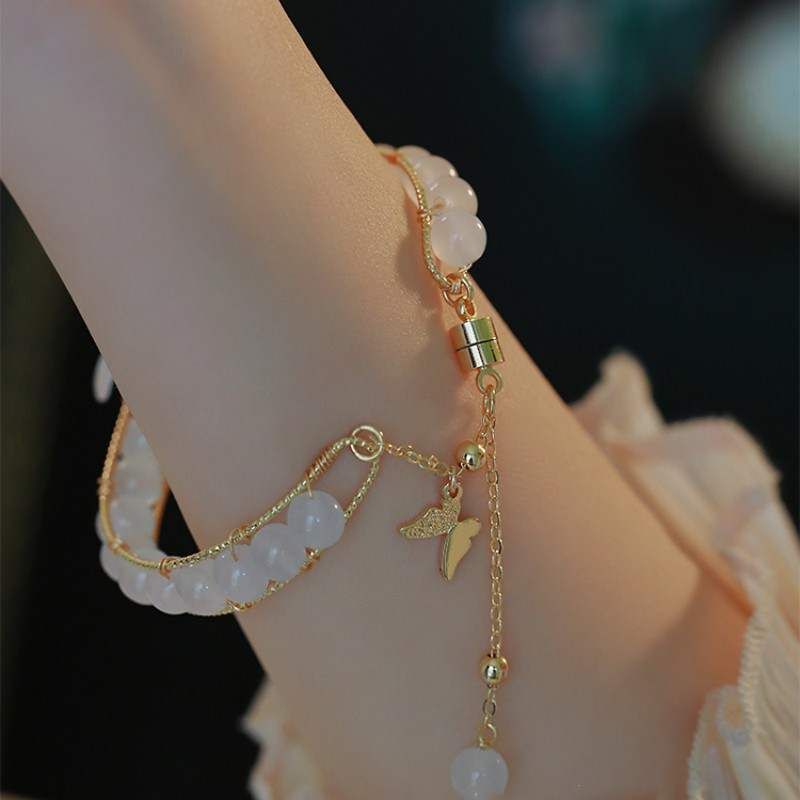 1 Stück Mode Mond Schmetterling Metall Perlen Überzug Frau Armbänder