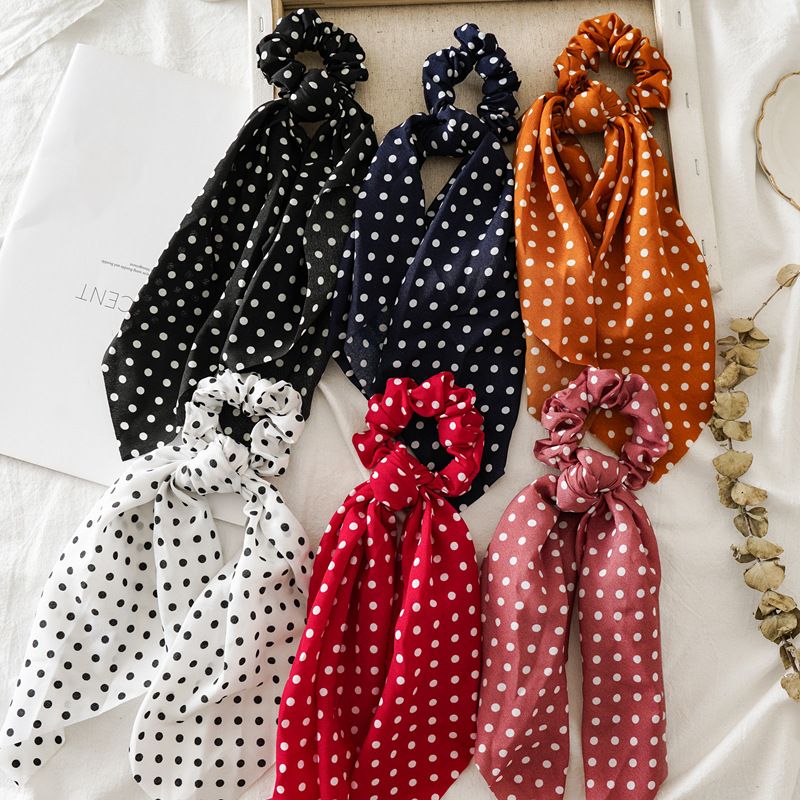 Simple Style Polka Dots Cloth Printing Hair Tie 1 Piece