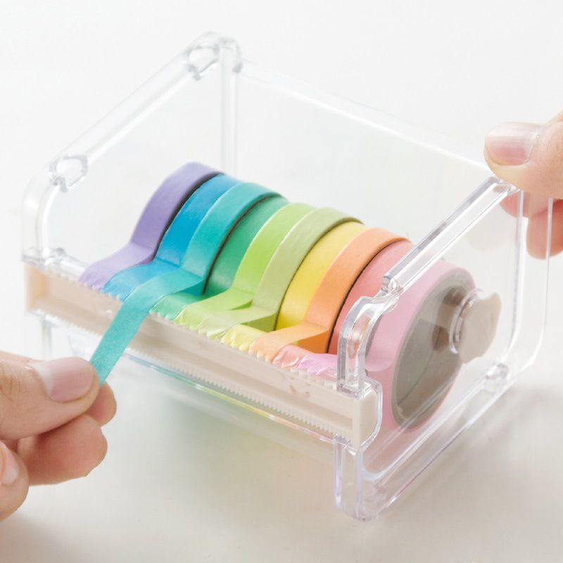 And Paper Adhesive Tape Special Creative Cutter Office Stationery Packing Hand Account Transparent Tape Base Storage Cutter Box