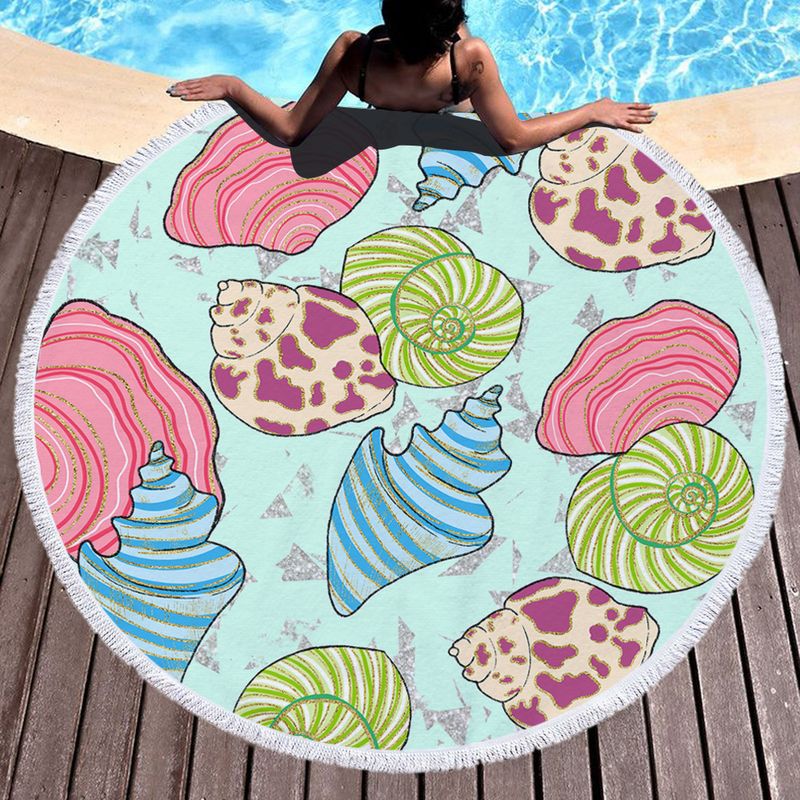 Vacation Conch Fish Beach Towels