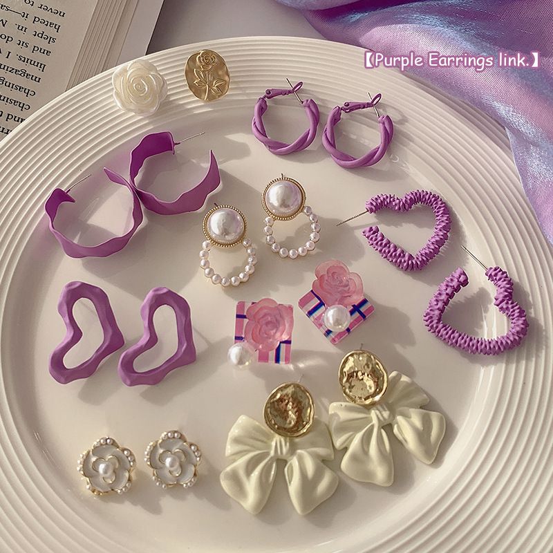 1 Pair Fashion Heart Shape Bow Knot Alloy Stoving Varnish Inlay Pearl Women's Drop Earrings