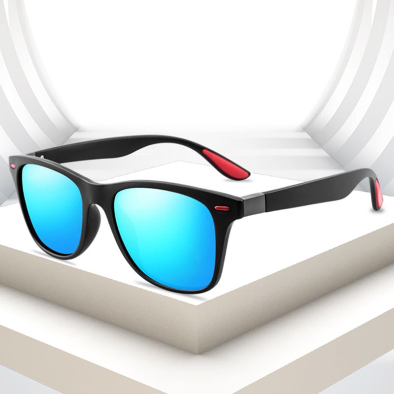 Simple Style Solid Color Tac Square Full Frame Men's Sunglasses