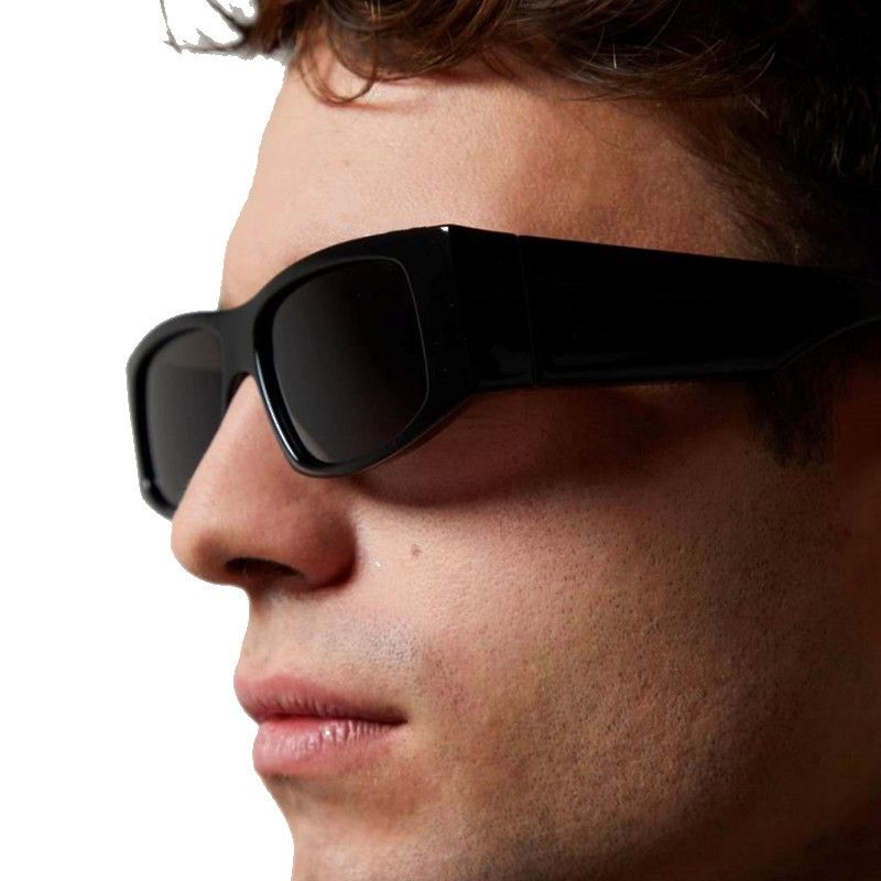Fashion Solid Color Ac Square Full Frame Men's Sunglasses