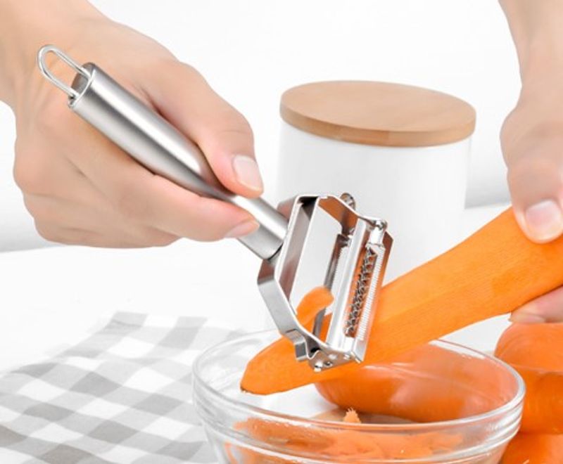 Simple Style Solid Color Stainless Steel Peeler 1 Piece