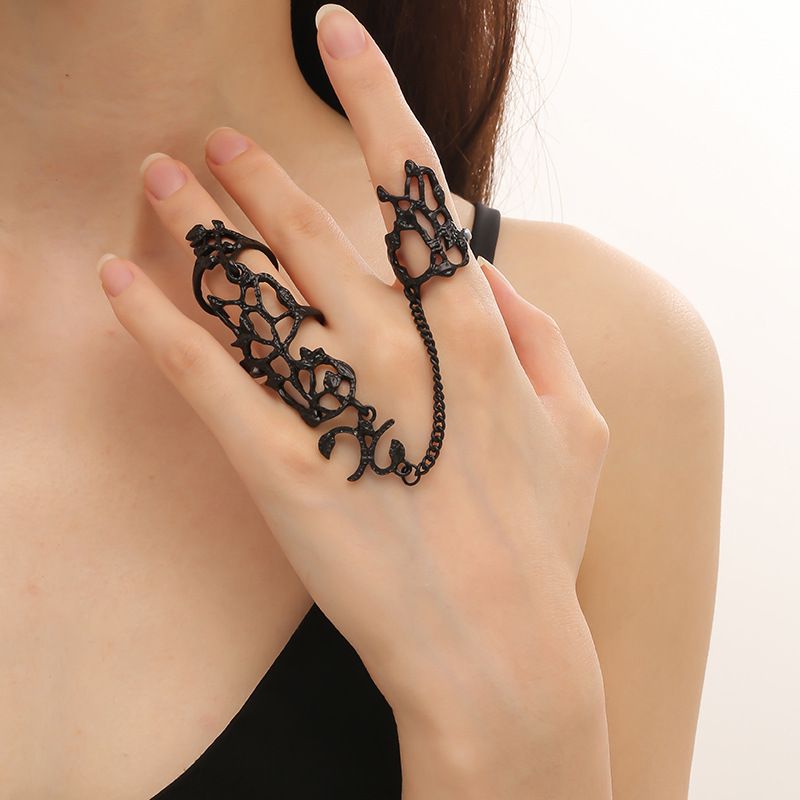 1 Piece Retro Flower Alloy Hollow Out Unisex Rings