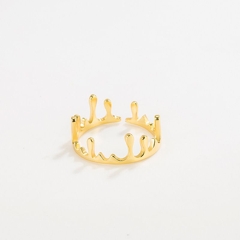 Fashion Crown Sterling Silver Open Ring 1 Piece