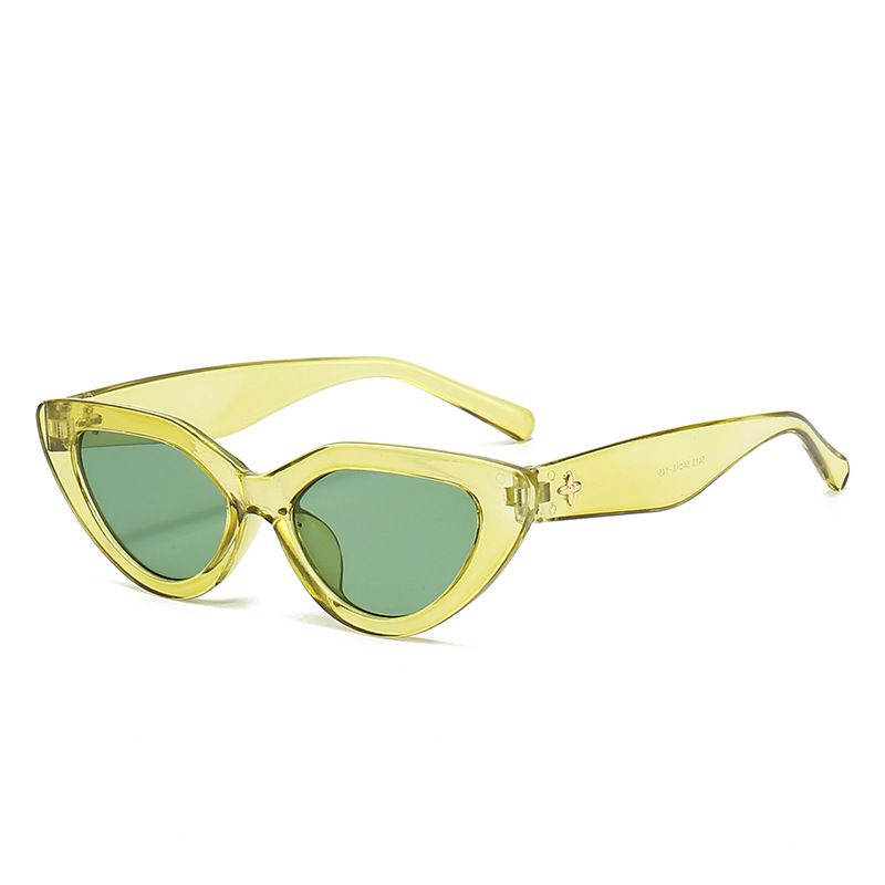 Mode Einfarbig Ac Katzenauge Vollbild Sonnenbrille Der Frauen