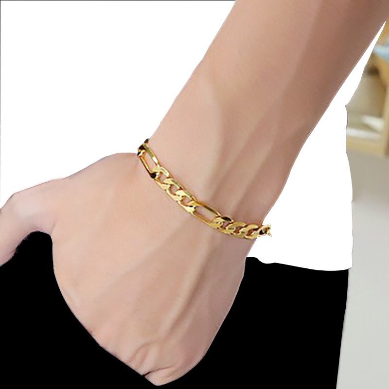 Fashion Geometric Titanium Steel Plating 18k Gold Plated Unisex Bracelets