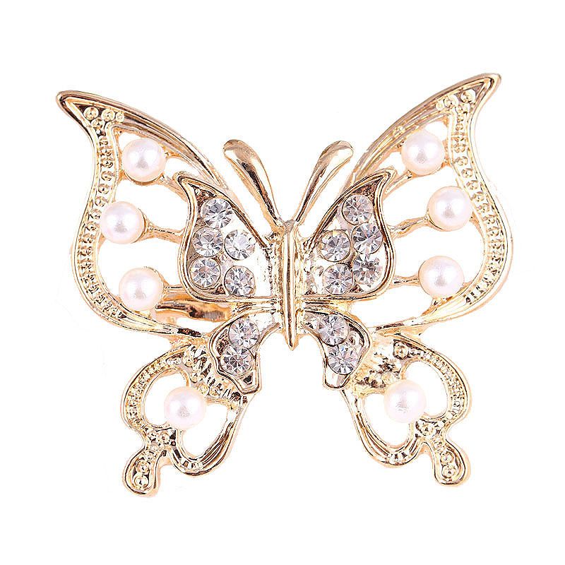 Sweet Butterfly Alloy Inlay Artificial Gemstones Women's Brooches