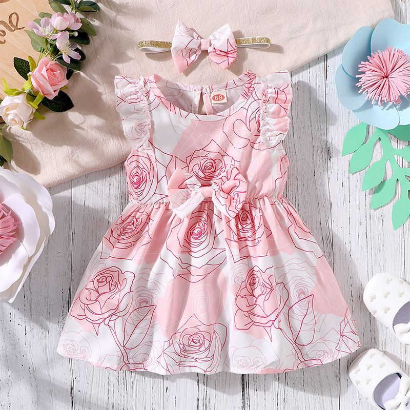 Cute Flower Polyester Girls Dresses