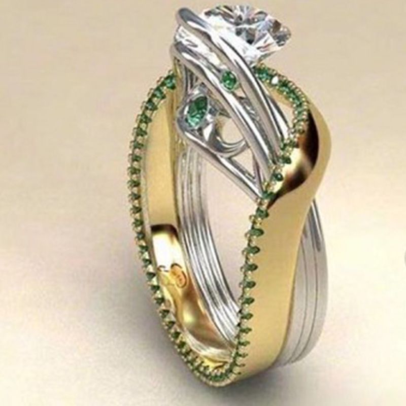 Fashion Geometric Alloy Inlay Artificial Gemstones Women's Rings