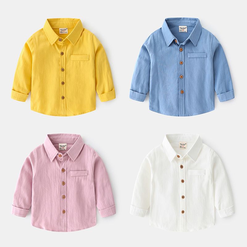 Casual Solid Color Cotton T-shirts & Shirts