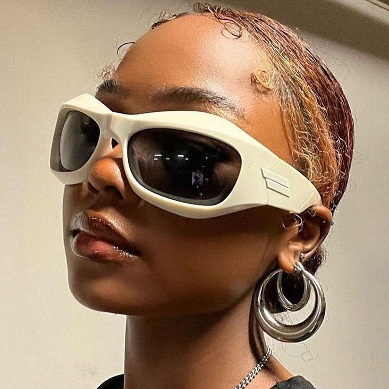 Hip-hop Ac Oval Frame Full Frame Women's Sunglasses