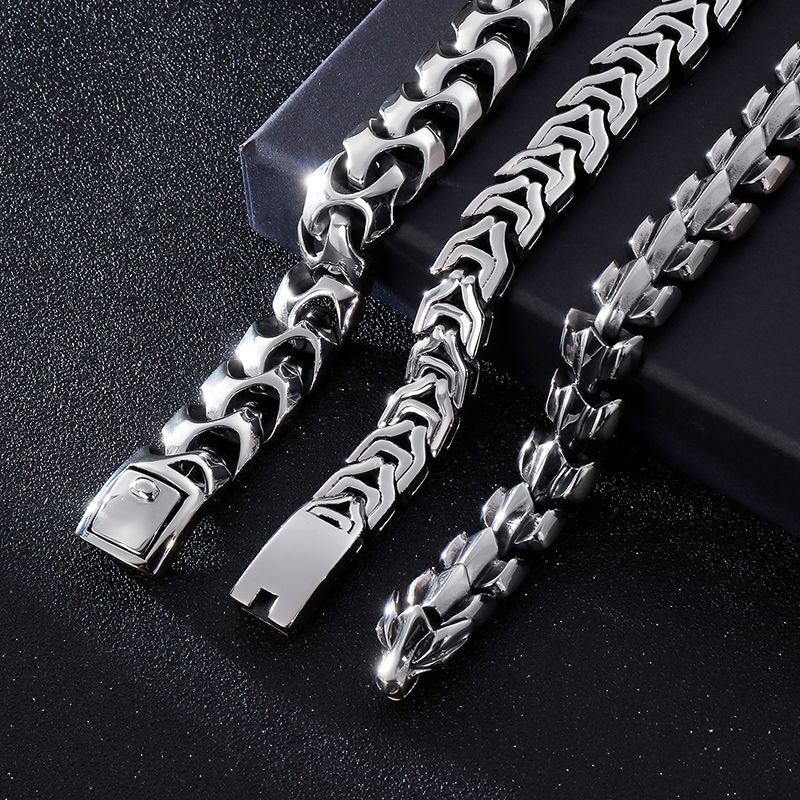 Hip-hop Geometric Titanium Steel Plating Bracelets 1 Piece