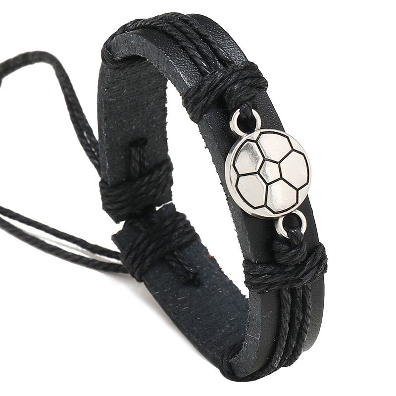 1 Piece Sports Football Pu Leather Men's Bracelets