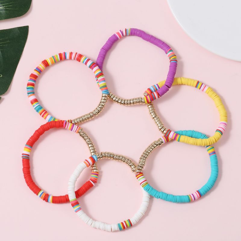 1 Piece Fashion Circle Soft Clay Beaded Women's Bracelets