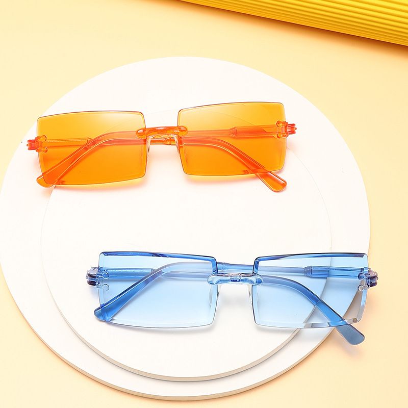 Einfacher Stil Einfarbig Pc Quadrat Rahmenlos Sonnenbrille Der Frauen