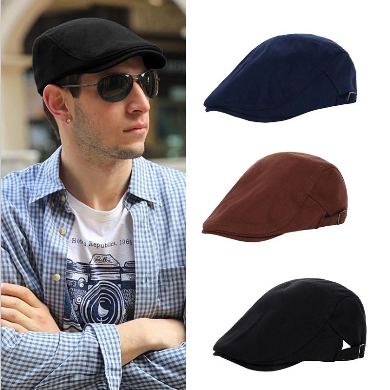 Men's Fashion Solid Color Beret Hat
