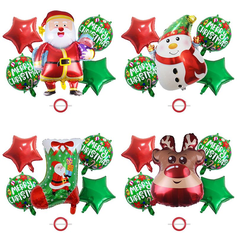 Christmas Cute Santa Claus Aluminum Film Birthday Balloons