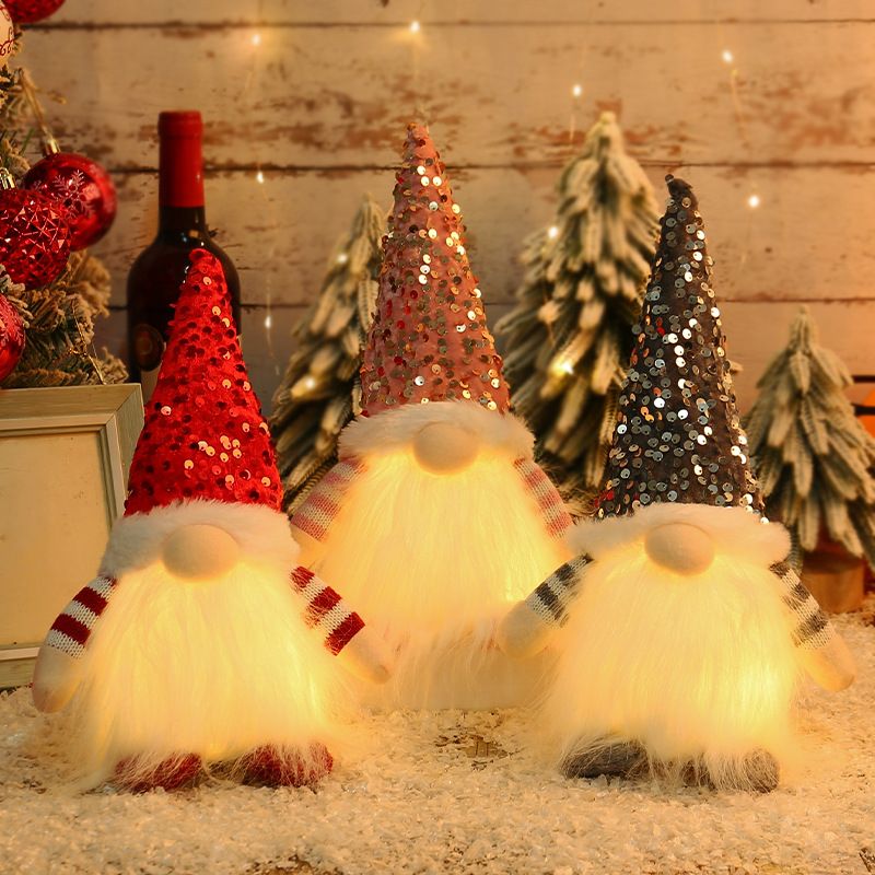 عيد الميلاد نمط الرسوم المتحركة جذاب بابا نويل بلاستيك البوليستر تجمع عائلي مهرجان الحلي