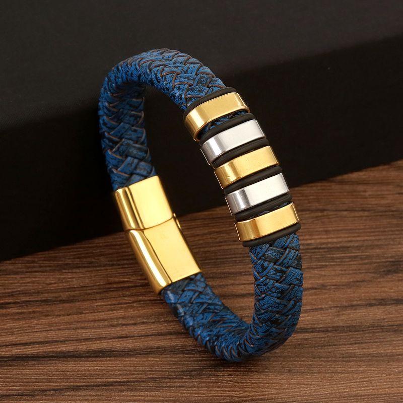Rétro Style Simple Géométrique Acier Inoxydable Hommes Bracelet