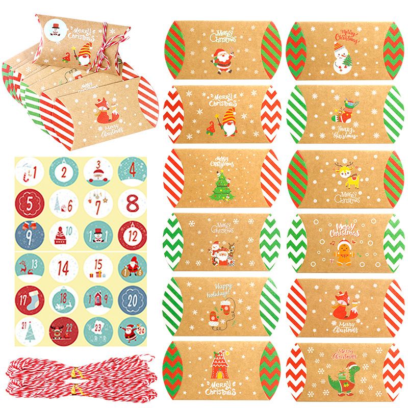 Christmas Cartoon Style Snowman Kraft Paper Party Street Gift Wrapping Supplies