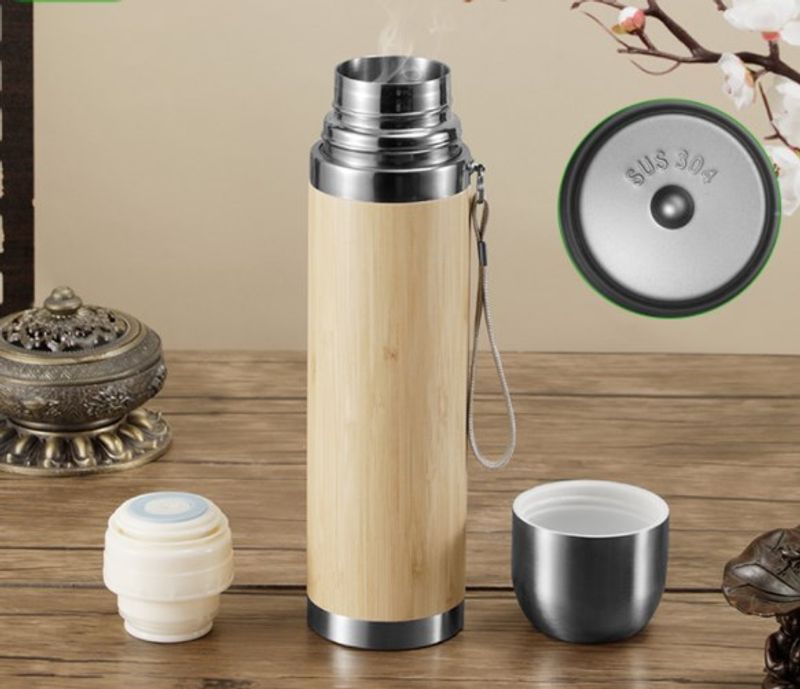 Chinoiserie Elegant Solid Color Stainless Steel Thermos Cup