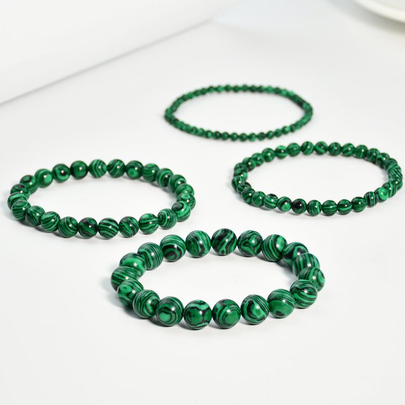 Simple Style Round Natural Stone Wholesale Bracelets