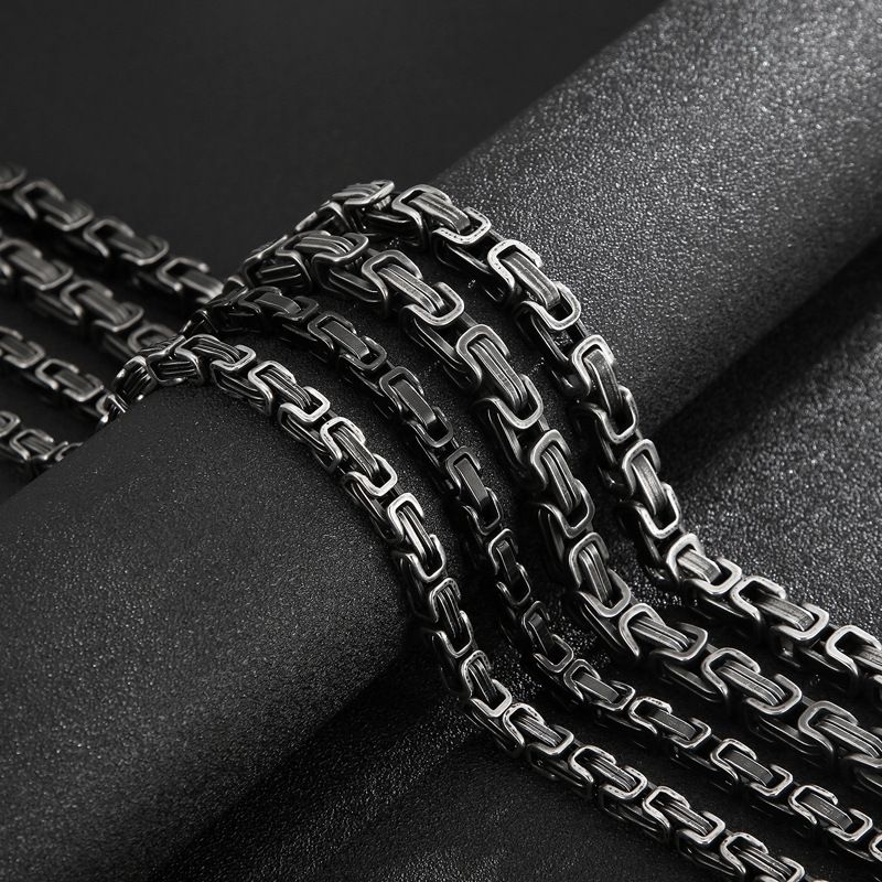 Titan Stahl Punk Strassenmode Geometrisch Armbänder Halskette