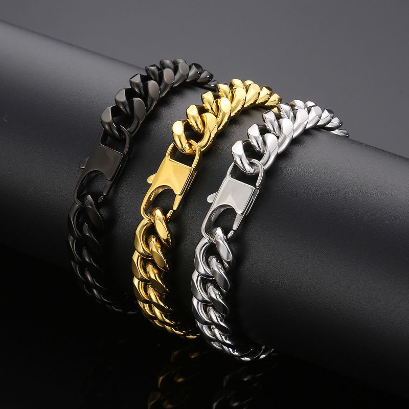Stainless Steel 18K Gold Plated Simple Style Geometric Bracelets Necklace