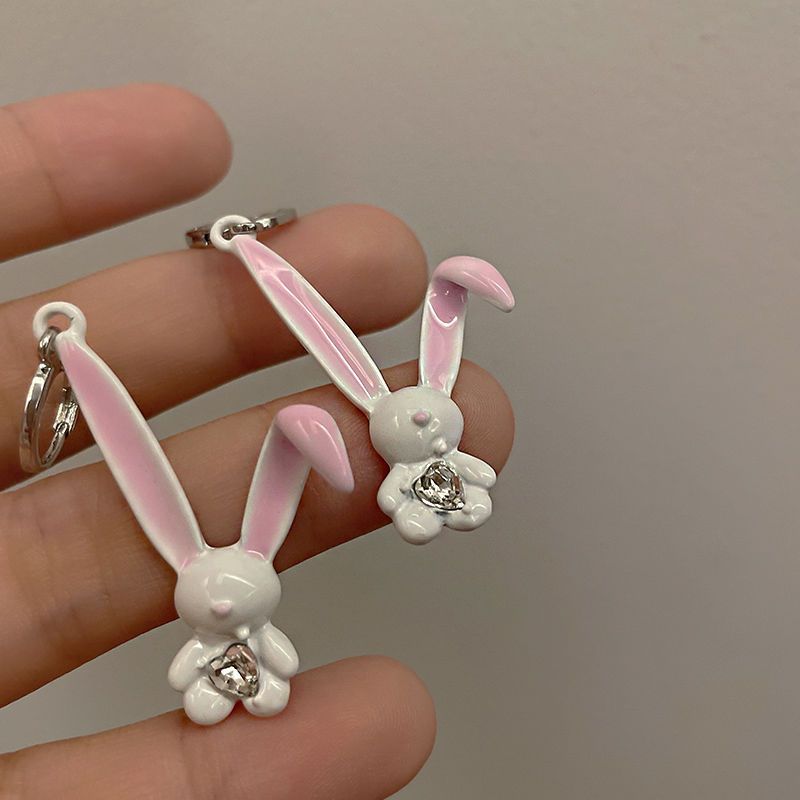 1 Pair Cartoon Style Rabbit Stoving Varnish Metal Drop Earrings