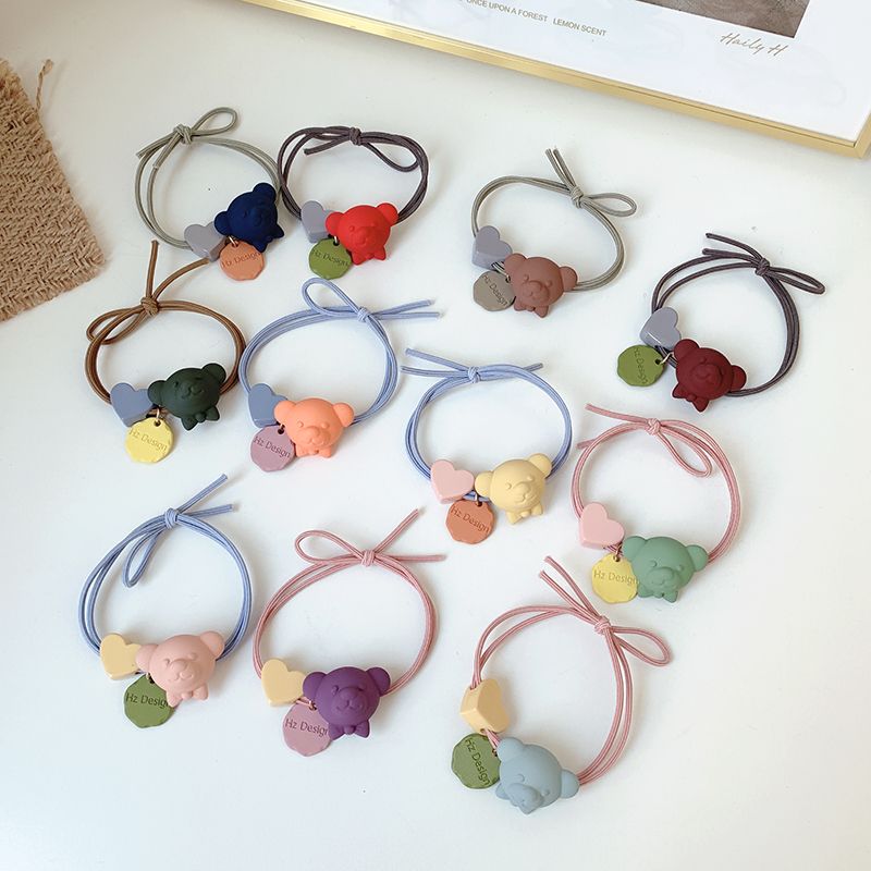 Simple Style Color Block Fabric Resin Hair Tie
