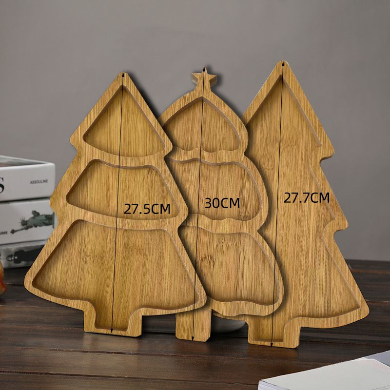 Casual Solid Color Wood Plate 1 Piece