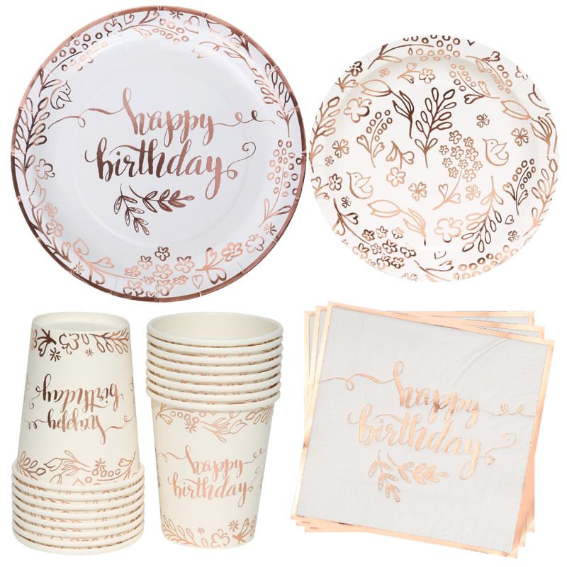 Letter White Card Party Tableware