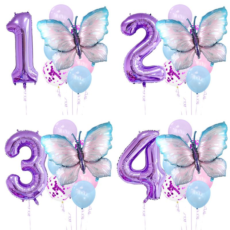 Birthday Cute Sweet Butterfly Aluminum Film Party Festival Balloons