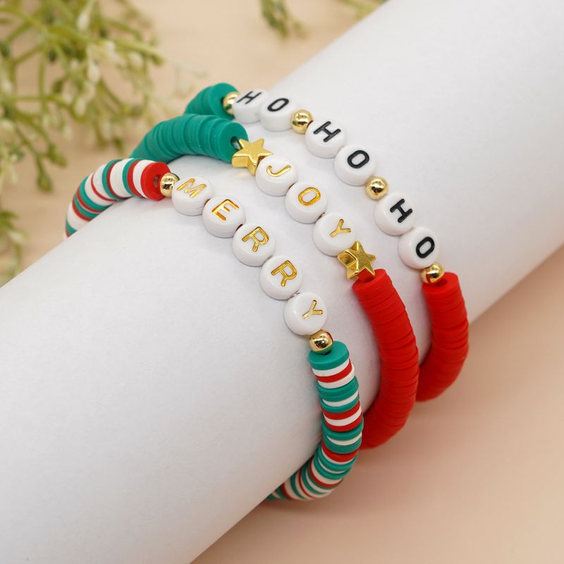 Cute Letter Soft Clay Wholesale Bracelets
