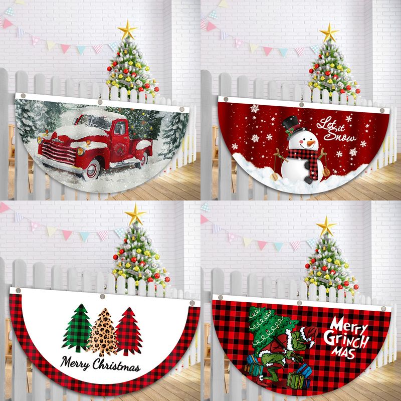 Christmas Cute Christmas Tree Letter Cloth Daily Festival Flag