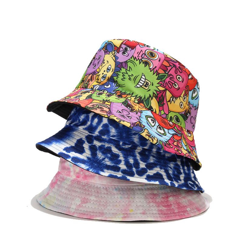 Unisex Basic Karikatur Große Traufen Bucket Hat