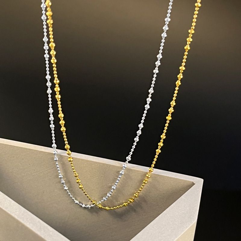 Einfacher Stil Einfarbig Sterling Silber Überzug Halskette