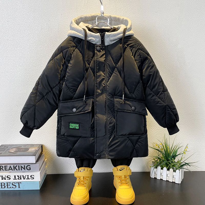Casual Basic Simple Style Solid Color Pocket Polyester Boys Outerwear