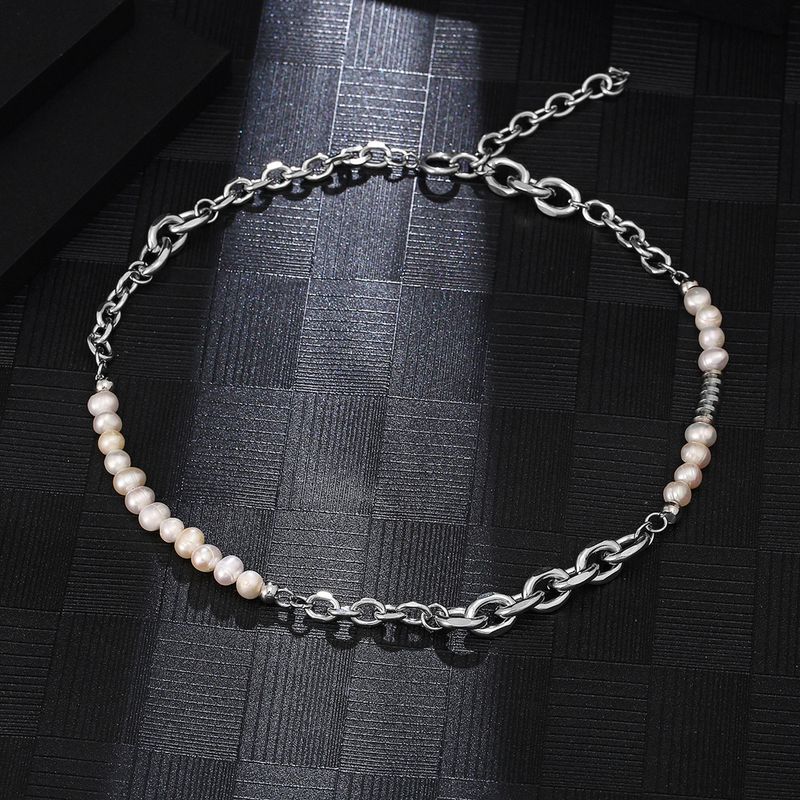 Basic Streetwear Geometric 304 Stainless Steel Imitation Pearl 18K Gold Plated Unisex Necklace