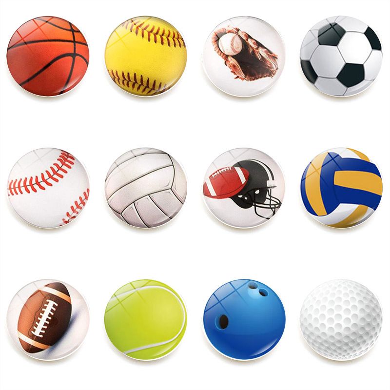 Juegos De Pelota De Baloncesto, Fútbol, Juegos De Pelota De Deportes, Imanes De Tiempo, Piedras Magnéticas, Pegatinas De Vidrio, Decoraciones De 25mm