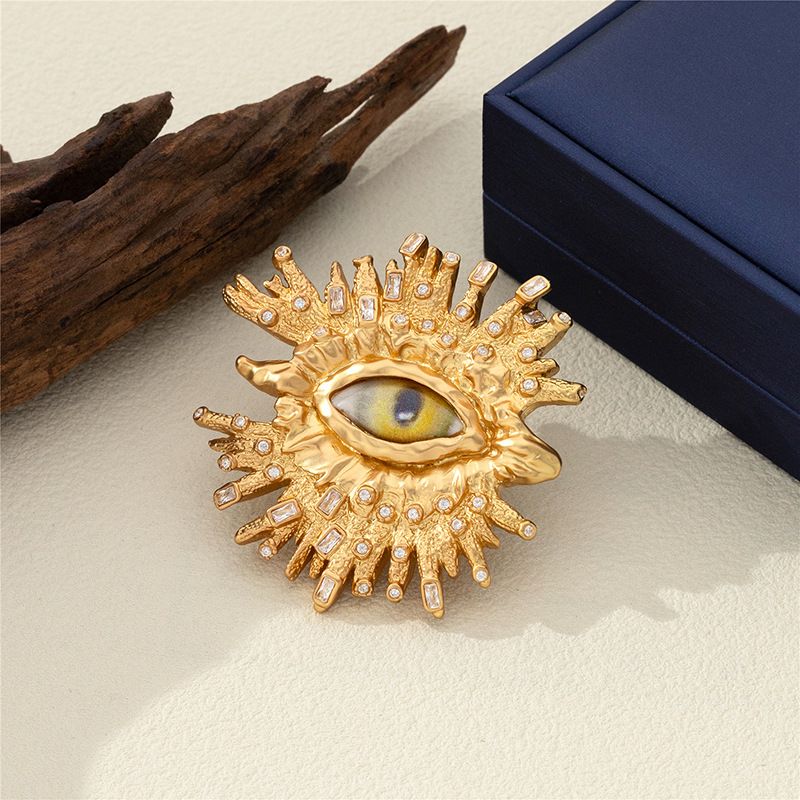 Retro Sun Brass Plating Gold Plated Rings